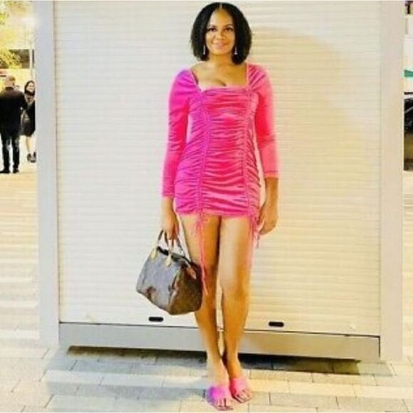 Wild Fable pink ruched dress xs - Picture 5 of 10